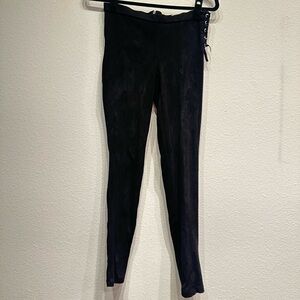 American Rag Black Faux Suede Skinny Pants Size 3 NWOT